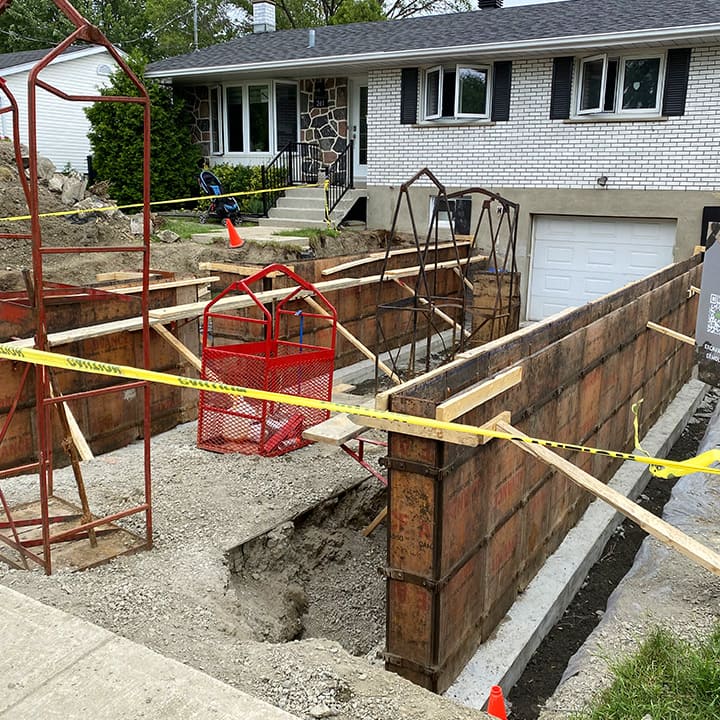 Concrete formwork excavation South Shore