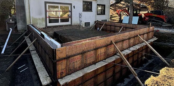 Coffrage de fondation par Excavation HEBR en Montérégie.