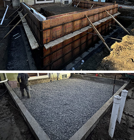 Coffrage de fondation par Excavation HEBR en Montérégie.