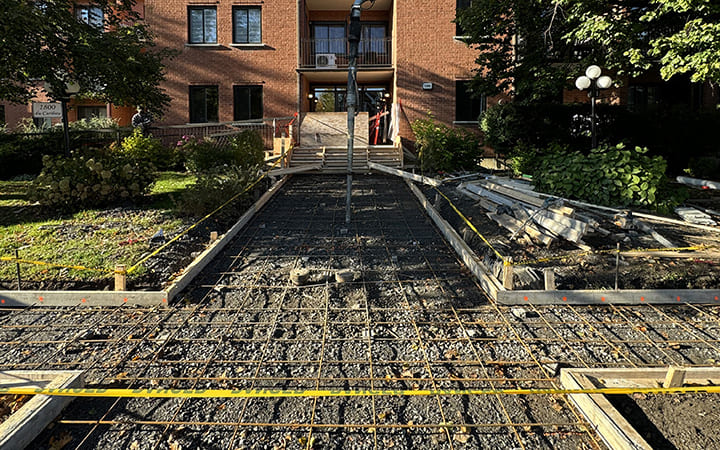 Coffrage de trottoir