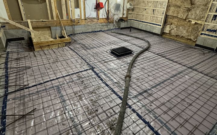 Dalle de béton pour garage - avant