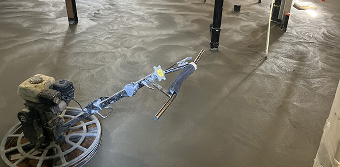 Dalle de béton par Excavation HEBR en Montérégie.