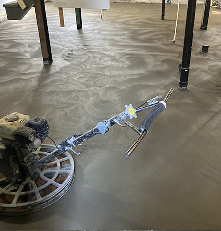 Dalle de béton par Excavation HEBR en Montérégie.